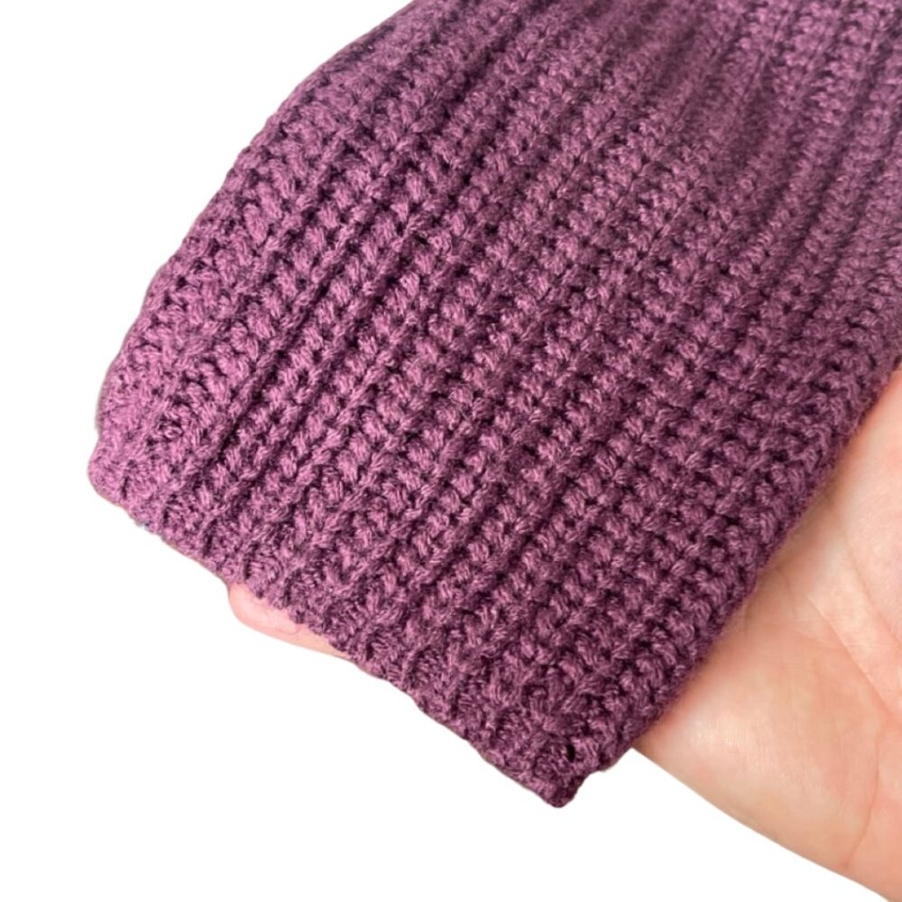 POLLY & ESTHER | Eggplant Purple Mock Neck Long Sleeve Sweater | Size XL - Picture 3 of 9